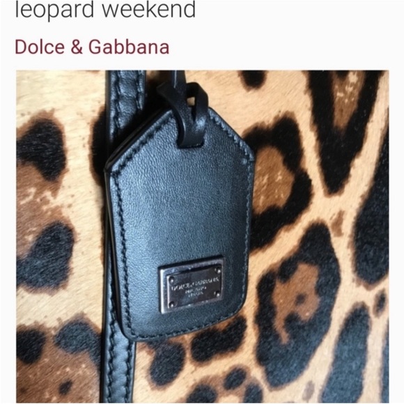DOLCE & GABANA PONY HAIR -Leopard Print Tote Bag with Black Accents - Picture 2 of 12